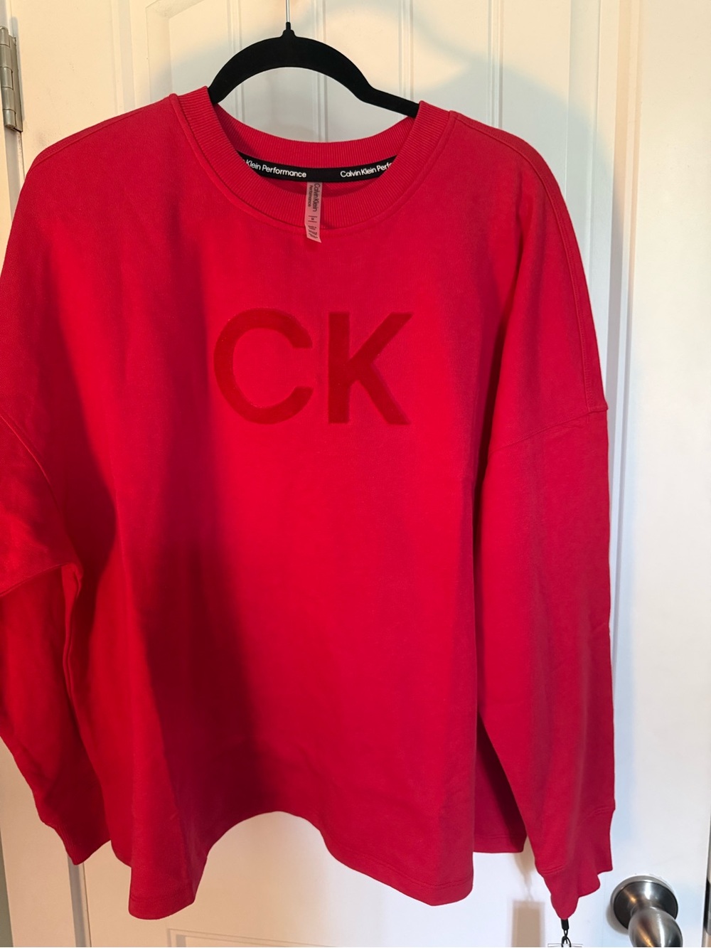 Calvin Klein Women’s Red CK Logo Sweatshirt